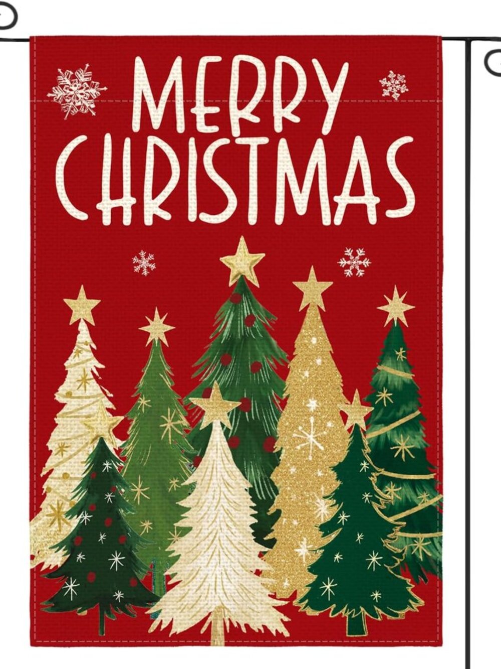 Red Merry Trees Garden Flag Outside 12x18 Inch